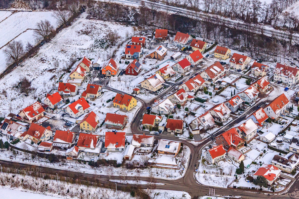 Luftbild: Nachtweide bei Schnee in Winden im Bundesland Rheinland-Pfalz in Deutschland. Foto: IMG_23760.jpg vom 16.01.2010 durch Werner Riehm/FLY-FOTO.de