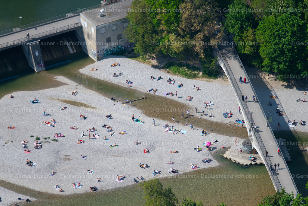 4025014 | Freizeit an der Isar am Stauwehr Oberföhring, München