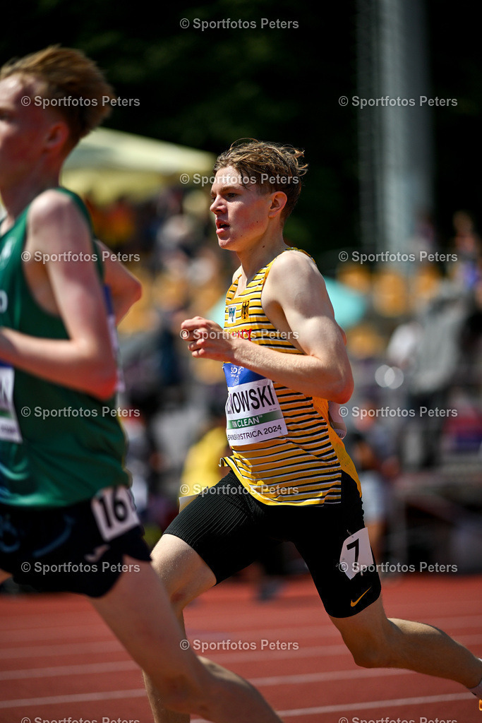 U18 EM - Tag 4_74 | European Athletics U18 Championships am 21.07.2024 in Banska Brystica; 3000m, Benjamin Klonowski. Foto: Kai Peters - Realisiert mit Pictrs.com