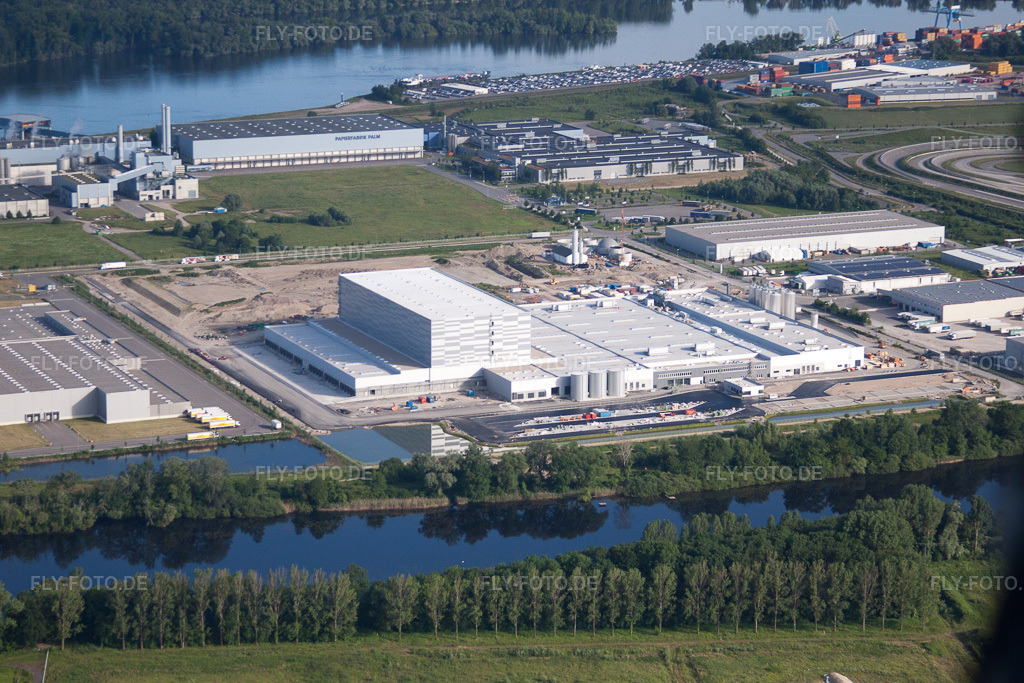 Luftbild: Industriegebiet Oberwald in Wörth am Rhein im Bundesland Rheinland-Pfalz in Deutschland. Foto: IMG_57908.jpg vom 16.06.2013 durch Werner Riehm/FLY-FOTO.de