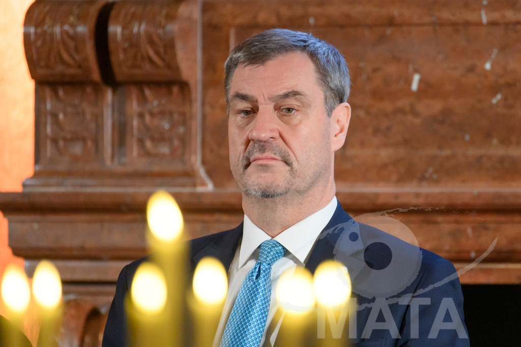 _DWA0777 | Bayerns Ministerpräsident Markus Söder (CSU) in der Münchner Residenz bei der Verleihung des Ewald-von-Kleist-Preis. Der diesjährige Ewald-von-Kleist-Preis wird am Rande der Münchner Sicherheitskonferenz 2026 an das ukrainische Volk vergeben. München, 14.02.2026 Bayern Deutschland - Realisiert mit Pictrs.com