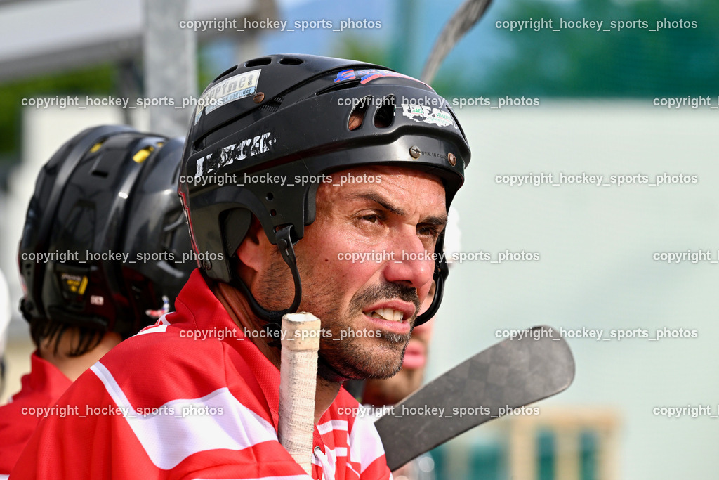 VAS Ballhockey vs. HSC Eagles Poggersdorf | #13 Krall Michael, VAS Ballhockey vs. HSC Eagles Poggersdorf, VAS Ballhockey vs. HSC Eagles Poggersdorf am 14.07.2024 in Villach (Alpen Arena ), Austria, (Photo by Bernd Stefan)