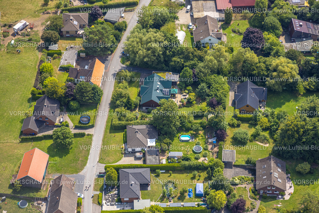 Hamm250701734Rhynern | Luftbild, Wohngebiet Ortsansicht Ortsteil Pedinghausen, Goldbrinkstraße, Waldgebiet, Stadtbezirk Rhynern, Hamm, Ruhrgebiet, Nordrhein-Westfalen, Deutschland