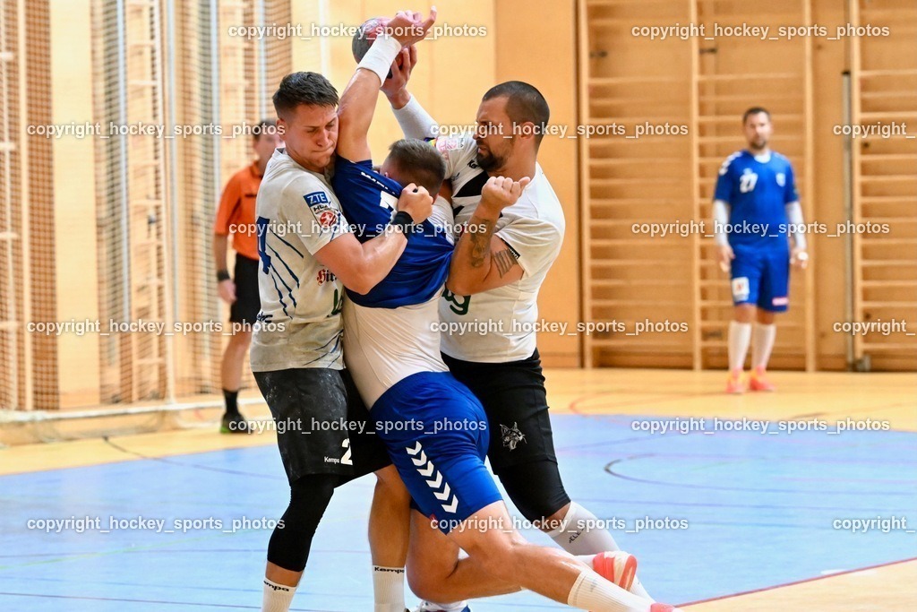 SC Ferlach vs. RK Zagreb 24.8.2023 | #24 Jovanovic Mladan, #7 Patrik Walczak, #81 Milicevic Adrian, 