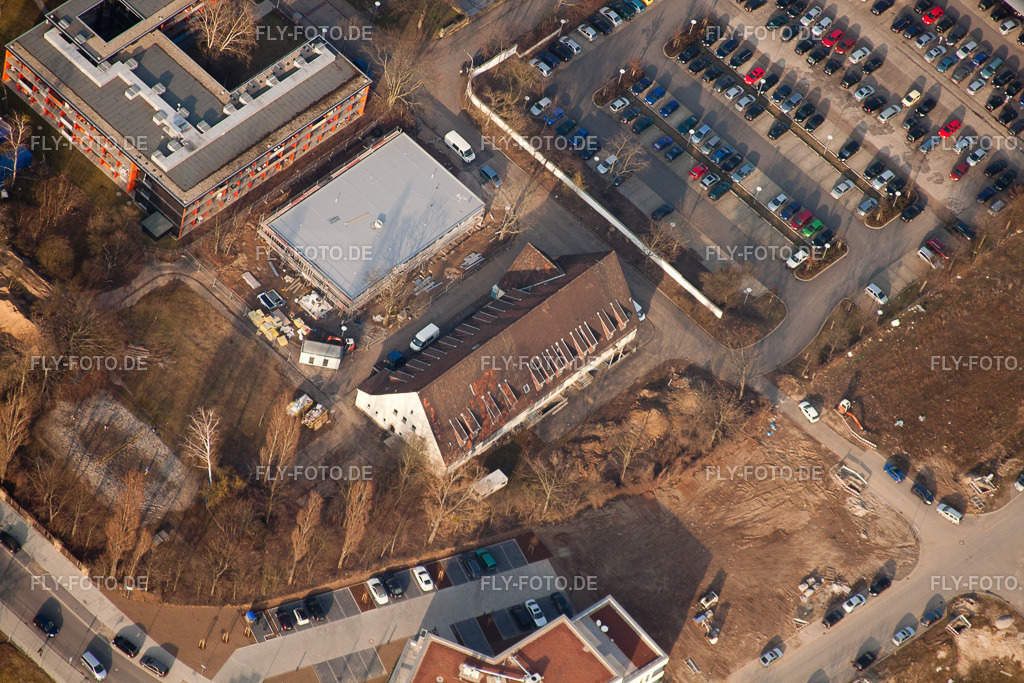 Neuostheim, Projekt EASTSITE der B.A.U. Bauträgergesellschaft mbH | Luftbild: Neuostheim, Projekt EASTSITE der B.A.U. Bauträgergesellschaft mbH im Ortsteil Neuostheim in Mannheim im Bundesland Baden-Württemberg in Deutschland. Foto: IMG_25239.jpg vom 23.03.2010 durch Werner Riehm/FLY-FOTO.de - Realisiert mit Pictrs.com