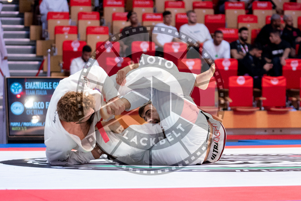 20231108PBB1864 | Fighters compete during the AJP World Professional Championship in the Mubadala Arena in Abu Dhabi, Arab United Emirates, on November 8, 2023.