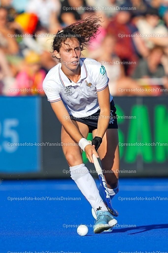 xydrx09082504075 | 09.08.2025, xydrx, Frauen EuroHockey Championship 2025, Gruppenphase, Gruppe a, Deutschland - Frankreich, Sparkassenpark Mönchengladbach: Mathilde Duffrene (FRA #19)