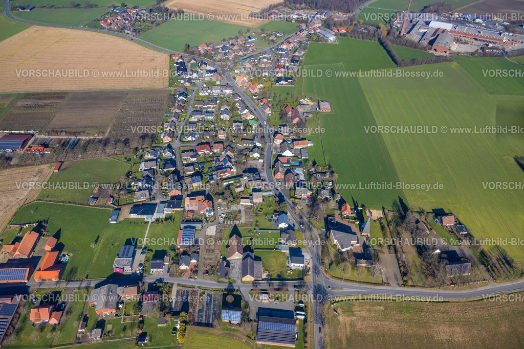 Olfen230206315Vinnum | Luftbild, Kath. Kirche St. Marien und Ortsansicht Vinnum, Olfen-Kirchspiel, Olfen, Münsterland, Nordrhein-Westfalen, Deutschland