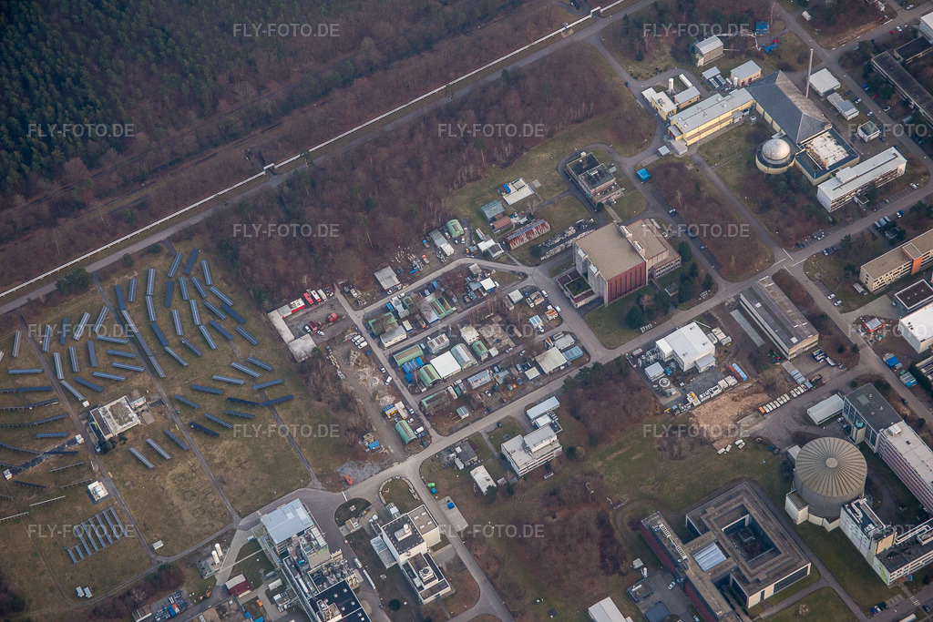 Luftbild: Leopoldshafen, KIK Campus Nord im Ortsteil Leopoldshafen in Eggenstein-Leopoldshafen im Bundesland Baden-Württemberg in Deutschland. Foto: IMG_076642.jpg vom 13.02.2015 durch Werner Riehm/FLY-FOTO.de