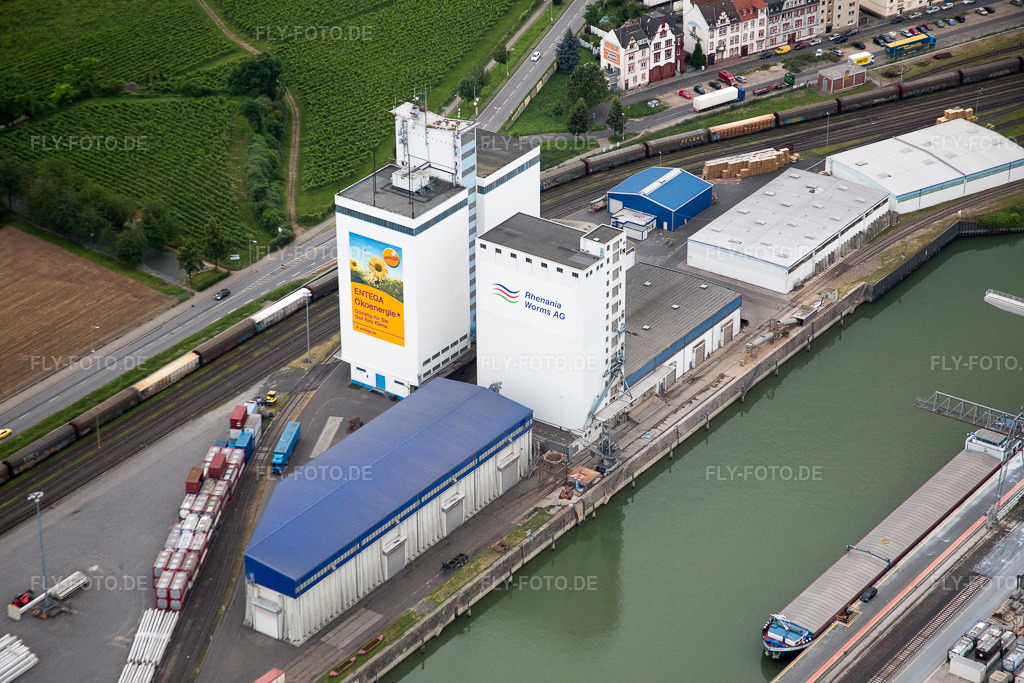 Luftbild: Rhenania in Worms im Bundesland Rheinland-Pfalz in Deutschland. Foto: IMG_091099.jpg vom 04.07.2016 durch Werner Riehm/FLY-FOTO.de