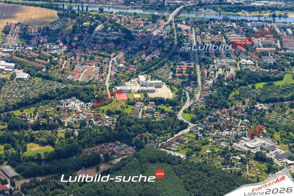Luftbild von  Pirna - Luftaufnahme wurde 2016 von https://frankenair.de mittels Flugzeug (keine Drohne) erstellt - die Geschenkidee