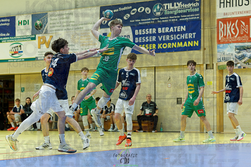 mJB Pokalrunde dt. Meisterschaft, TV Hüttenberg - TSV GWD Minden | mJB Pokalrunde dt. Meisterschaft, TV Hüttenberg - TSV GWD Minden am 15.03.2025 in Münchholzhausen (Sporthalle Münchholzhausen)Photo © 2025 - Jörg Heinrich - Realisiert mit Pictrs.com