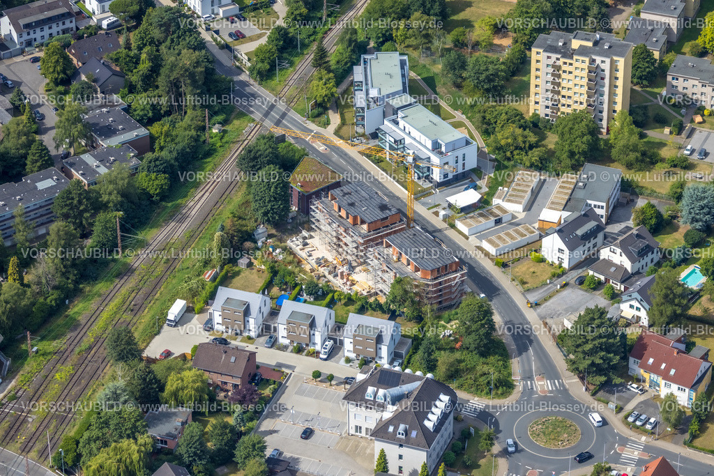 Muelheim220802271 | Luftbild, Baustelle und Neubau an der Friedhofstraße, Speldorf, Mülheim an der Ruhr, Ruhrgebiet, Nordrhein-Westfalen, Deutschland