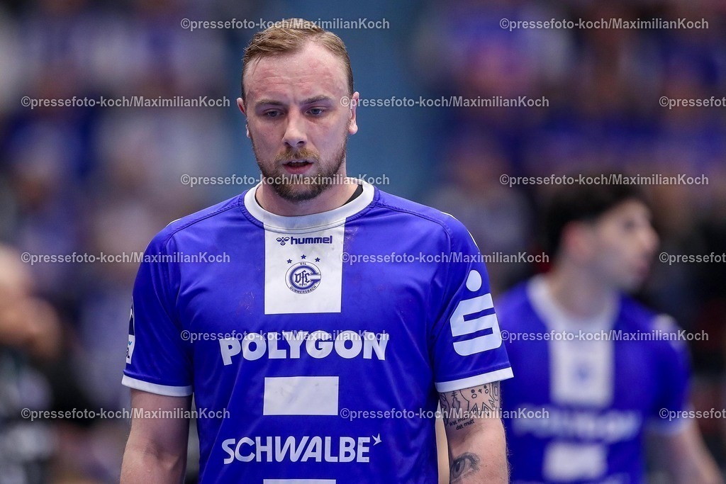 Gum25042501082 | 25.04.2025, Handball, HBL, VfL Gummersbach - 1. VfL Potsdam, Schwalbe-Arena: Lukas Blohme (GUM #8) 