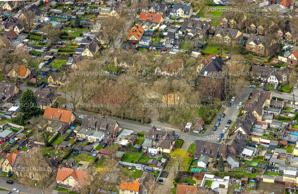 Duisburg230301507Nord | Luftbild, Denkmalsiedlung Bergmannsplatz, Neumühl, Duisburg, Ruhrgebiet, Nordrhein-Westfalen, Deutschland