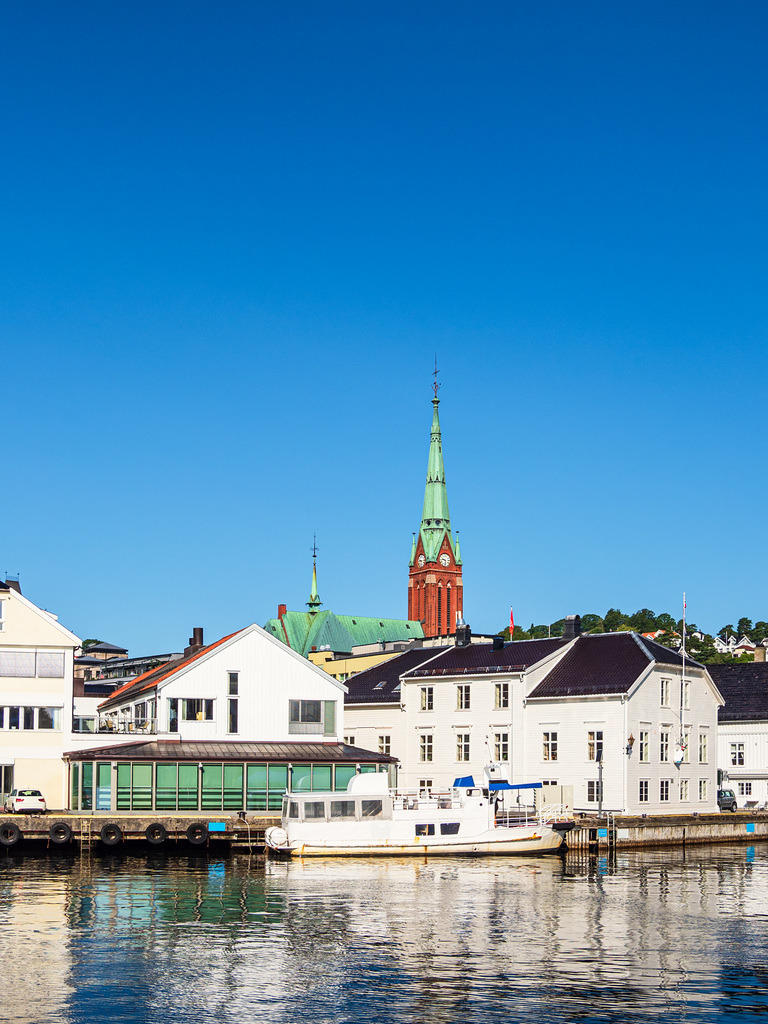Blick auf die Stadt Arendal in Norwegen | Blick auf die Stadt Arendal in Norwegen.