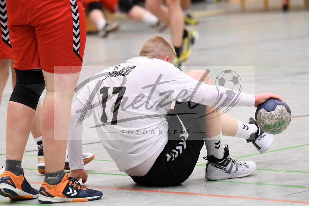 20200125_TEURWD_0047 | Handball, Herren:   beim Spiel der Landesklasse Süd zwischen SG Teuto Handball vs. RW Damme am 25.01.2020 in der Sporthalle-Gellenbeck in Hagen a.T.W., Deutschland.(Foto von Nico Paetzel) - Realisiert mit Pictrs.com