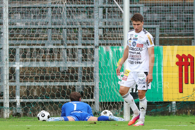 Friendly Match: SC Weiz vs TSV Hartberg in Weiz | Weiz, AUSTRIA, 01.JUL.26 - SOCCER - ADMIRAL Bundesliga, SC Weiz vs TSV Hartberg, test match. The image shows goal for TSV Hartberg, Marco Hoffmann (Hartberg) goal getter.