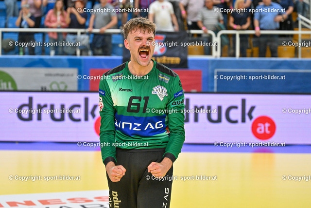 AUT, HLA, HC Linz AG vs Fivers WAT Margareten | 21.05.2024, Sporthauptschule Linz-Kleinmuenchen, AUT, HLA, HC Linz AG vs Fivers WAT Margareten, im Bild Florian Kaiper (Linz)


// HLA, Handball Liga Austria Match between HC Linz AG vs Fivers WAT Margareten in Linz, Austria on 2024/05/21