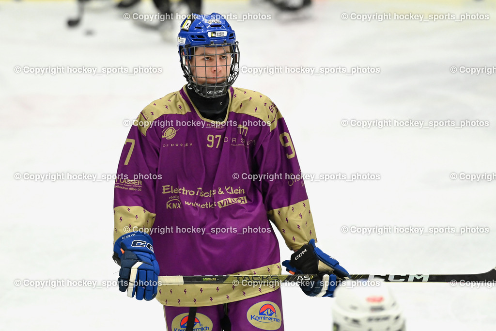 EC Kellerberg vs. EC Arnoldstein | #97 Schwab Yannic EC Kellerberg, EC Kellerberg vs. EC Arnoldstein, EC Kellerberg vs. EC Arnoldstein am 31.01.2025 in Villach (Stadthalle Villach), Austria, (Photo by Bernd Stefan)