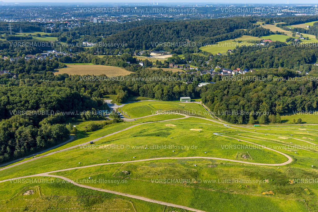 Hattingen240810711 | Luftbild, Deponie Gelände AGR GmbH Entsorgungsunternehmen, waldige Hügellandschaft, Oberbredenscheid, Hattingen, Ruhrgebiet, Nordrhein-Westfalen, Deutschland