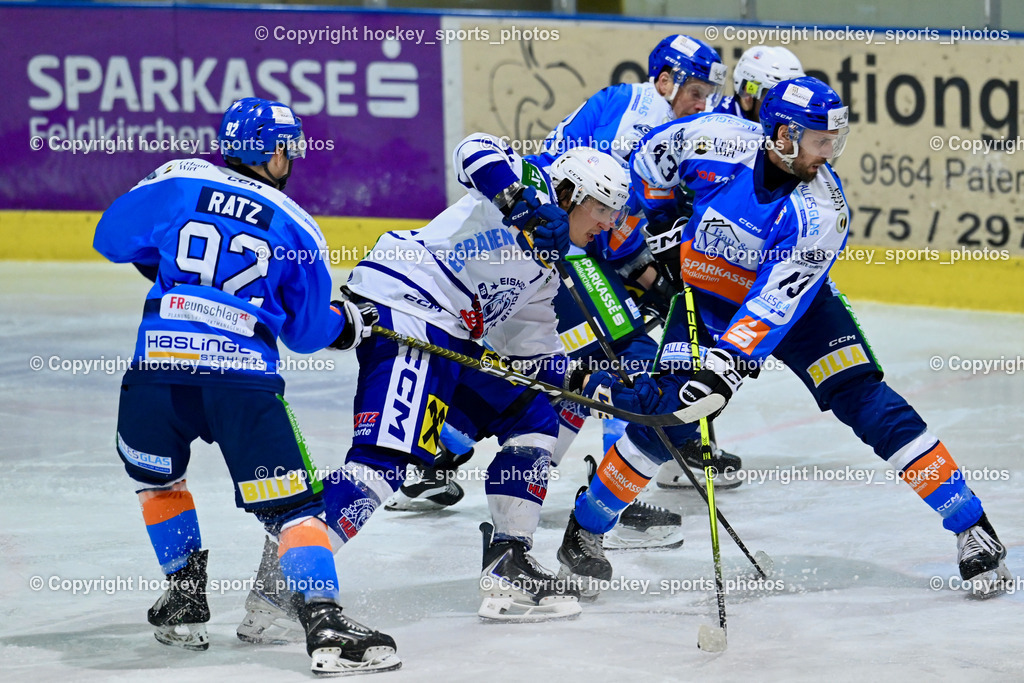 ESC Sparkasse STEINDORF vs. UECR Huben | #71 Sinegubovs Antons UECR EISBÄREN HUBEN, #43 Oraze Martin ESC Steindorf, #18 Pewal Martin ESC Steindorf, #12 Cimzar Tadej ESC Steindorf, ESC Sparkasse STEINDORF vs. UECR Huben, ESC Sparkasse STEINDORF vs. UECR Huben am 30.01.2026 in Steindorf (Ossiachersee Halle), Austria, (Photo by Bernd Stefan)