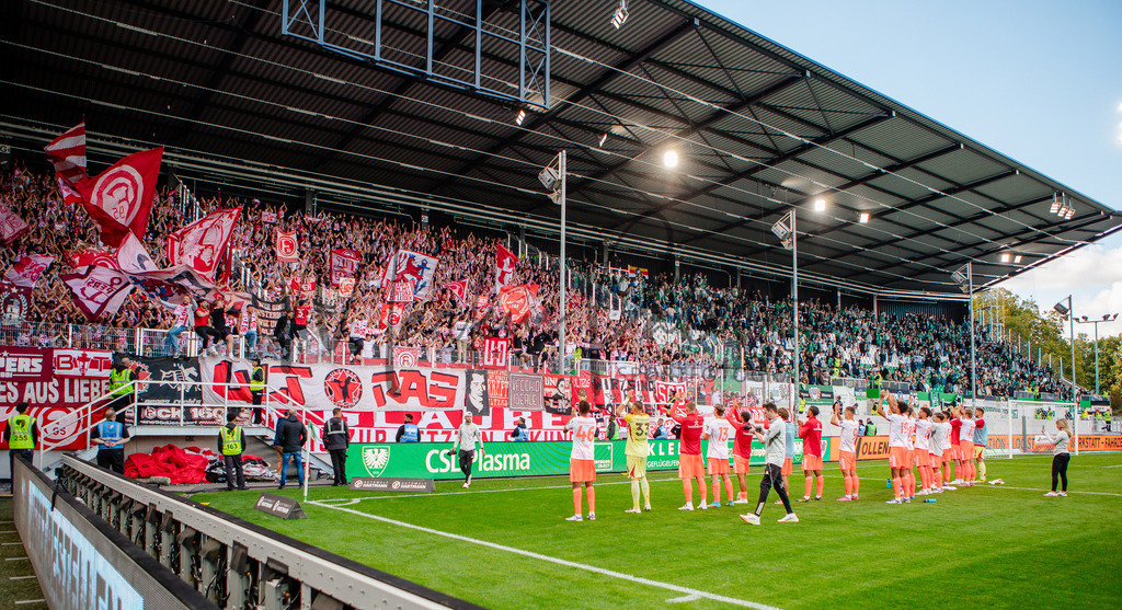 2. Bundesliga, Saison 2025/26, 5. Spieltag : SC Preußen Münster - Fortuna Düsseldorf | Münster, 14.09.2025: 2. Bundesliga, 5. Spieltag, SC Preußen Münster gegen Fortuna Düsseldorf im LVM-Preußenstadion in Münster. Foto: sportfotografie.ms | Markus Paletta - Realisiert mit Pictrs.com