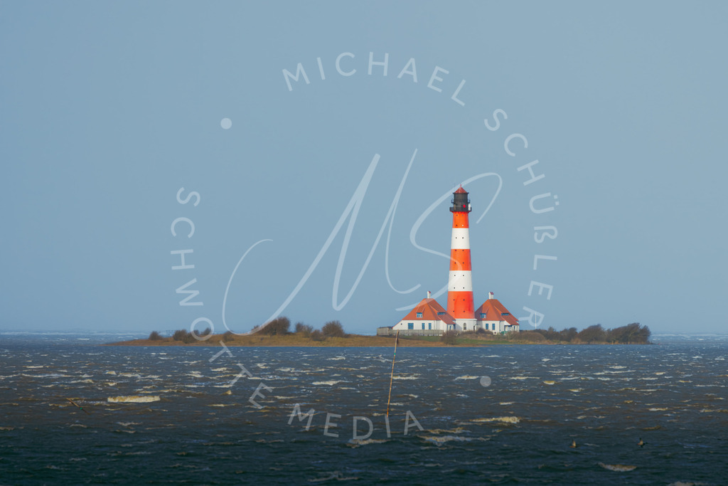 2022-01-30 Sturmflut Orkantief Nadia Eiderstedt Nordsee - 035 | Orkantief Nadia - Westerhever Leuchtturm  - Realisiert mit Pictrs.com