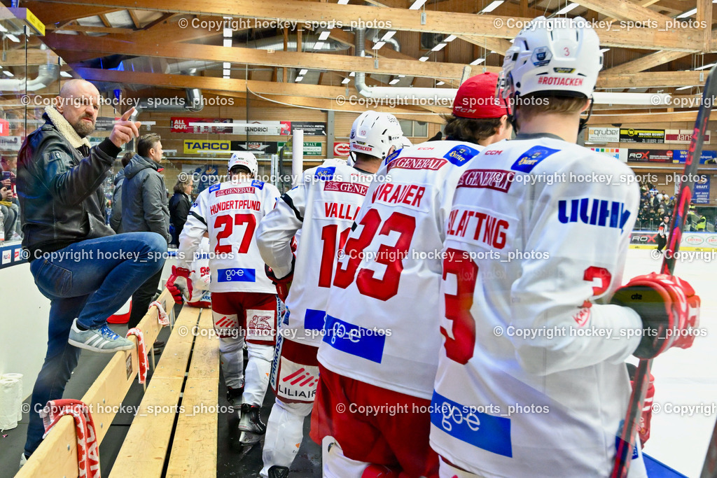 EC IDM Wärmepumpen VSV vs. EC KAC 7.3.2023 | Spielerbank EC KAC, Headcoach EC KAC MATIKAINEN PETRI