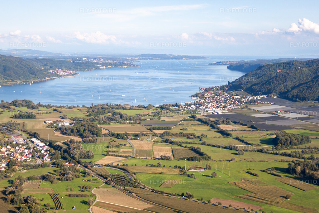 Luftbild: Uferbereich des Bodensee im Ortsteil Bodman in Bodman-Ludwigshafen im Bundesland Baden-Württemberg in Deutschland. Foto: IMG_71544.jpg vom 30.08.2014 durch Werner Riehm/FLY-FOTO.de