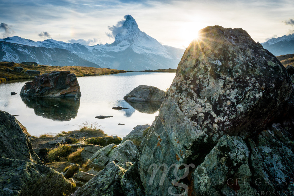 stellisee late afternoon | Matterhorn with beautiful cloud formation - Realisiert mit Pictrs.com