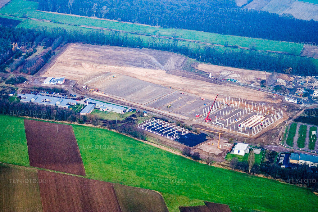 Luftbild: Industriegebiet Am Horst im Ortsteil Minderslachen in Kandel im Bundesland Rheinland-Pfalz in Deutschland. Foto: IMG_14717.jpg vom 26.11.2008 durch Werner Riehm/FLY-FOTO.de