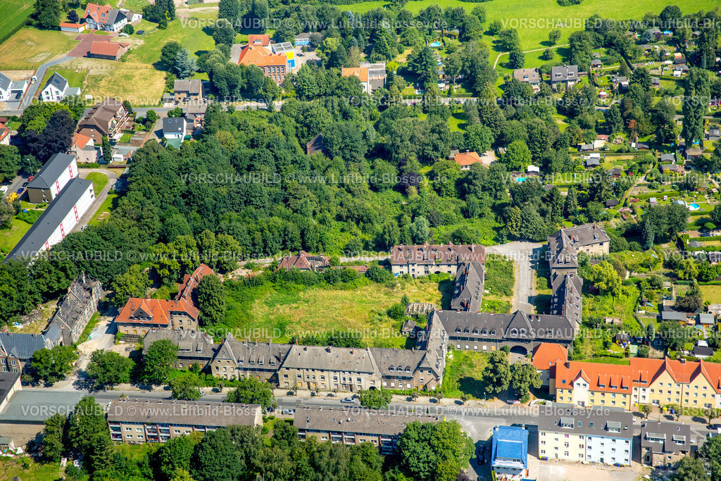 Gladbeck16072977 | Siedlung Schlägel und Eisen, Hausruinen, Viertel Bohnekampstraße Schlägel und Eisen Straße, Gladbeck, Ruhrgebiet, Nordrhein-Westfalen, Deutschland