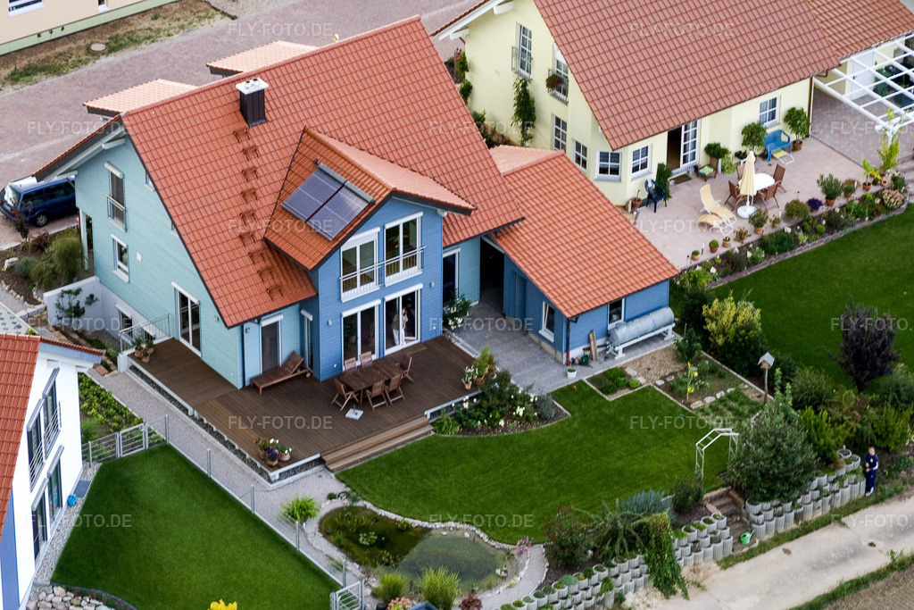 Luftbild: Im Bannholtz im Ortsteil Hayna in Herxheim im Bundesland Rheinland-Pfalz in Deutschland. Foto: IMG_7701.jpg vom 02.09.2007 durch Werner Riehm/FLY-FOTO.de