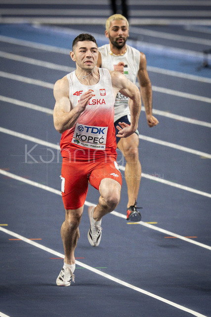 World Athletics Indoor Championships Kujawy Pomorze 26, 20.03.2026 | TORUN, POLAND - MARCH 20:   Dominik KOPEĆ (POL) during the 60 preliminary round of the World Athletics Indoor Championships Kujawy Pomorze 26 on day 1 / session 1 at Kujawsko-Pomorska Arena Torun on March 20, 2026 in Torun. 