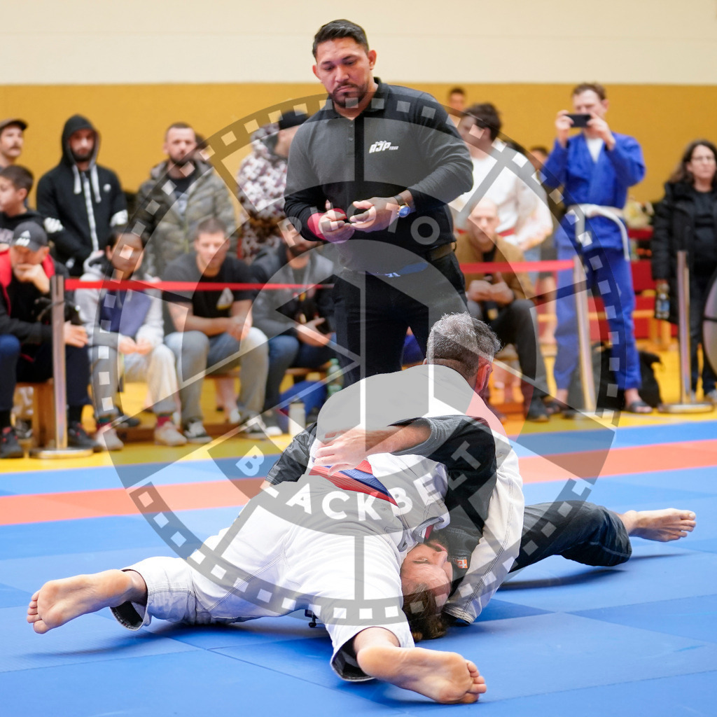 20240203PBB08066 | Fighters compete during the Brazilian Jiu-Jitsu Championship of the AJP Tour in Maintal by Frankfurt am Main, Germany, on February 2, 2024.