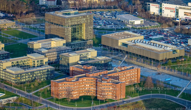 Essen230101630-2 | Luftbild, thyssenkrupp Quartier, Konzernzentrale, Westviertel, Essen, Ruhrgebiet, Nordrhein-Westfalen, Deutschland