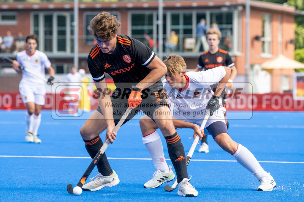 SFE_20230716_0094 | EuroHockey EM U18 Boys 3th 4th Netherlands vs Spain am 16.07.2023 in Krefeld (Gerd-Wellen-Hockeyanlage), Photo: Stephan Fehrmann 2023 (Sports-Gallery)