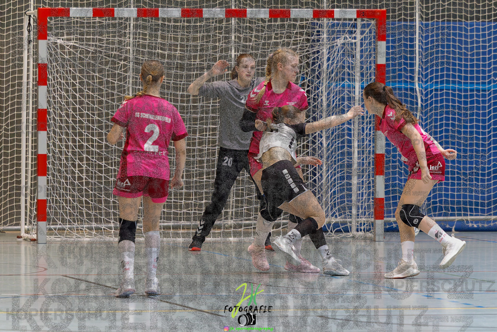 Hessenmeisterschaft wJC - Spiel um Platz 3; TuS Kriftel - SG Schenklengsfeld | Hessenmeisterschaft wJC - Spiel um Platz 3; TuS Kriftel - SG Schenklengsfeld am 22.03.2025 in Biedenkopf (Sporthalle Lahntalschule)Photo © 2025 - Jörg Heinrich - Realisiert mit Pictrs.com