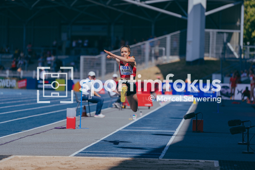 Deutsche Meisterschaften der Frauen und Männer 2026 | Jaqueline Kohl, SC Potsdam e.V., Dreisprung, Deutsche Meisterschaften der Frauen und Männer 2026, Lohrheidestadion Bochum-Wattenscheid, 25.07.2026. Foto: Marcel Schwering / sportimfokus - Realisiert mit Pictrs.com