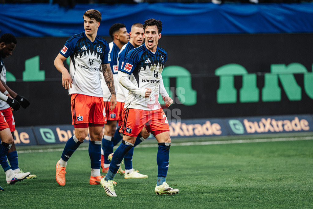 Fußball | Männer | Saison 2025/2026 | 1. Fußball-Bundesliga | 22. Spieltag | Hamburger SV vs. 1. FC Union Berlin | 14.02.2026 | Torjubel Nicolas Capaldo (#24, HSV)