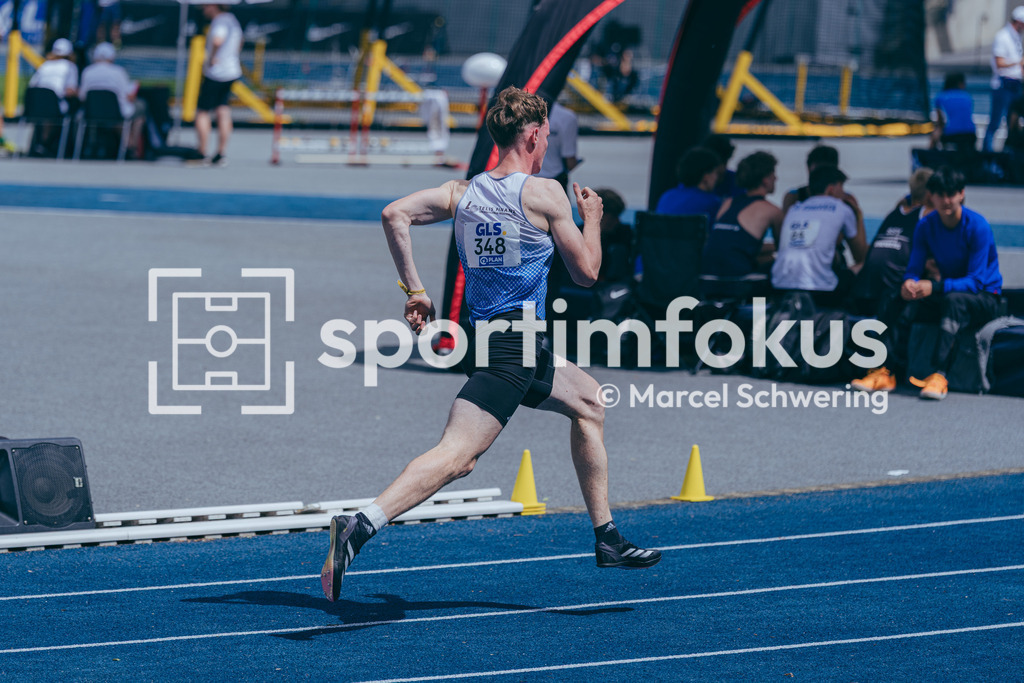 DM U23 U18 Bochum 2026 | Nils Kremling (LG TELIS FINANZ Regensburg), Startnummer 348, 400-Meter-Lauf, Deutsche Meisterschaften der U18 &amp; U23 2026, Lohrheidestadion Bochum-Wattenscheid, 04.07.2026 Foto: Marcel Schwering / sportimfokus - Realisiert mit Pictrs.com