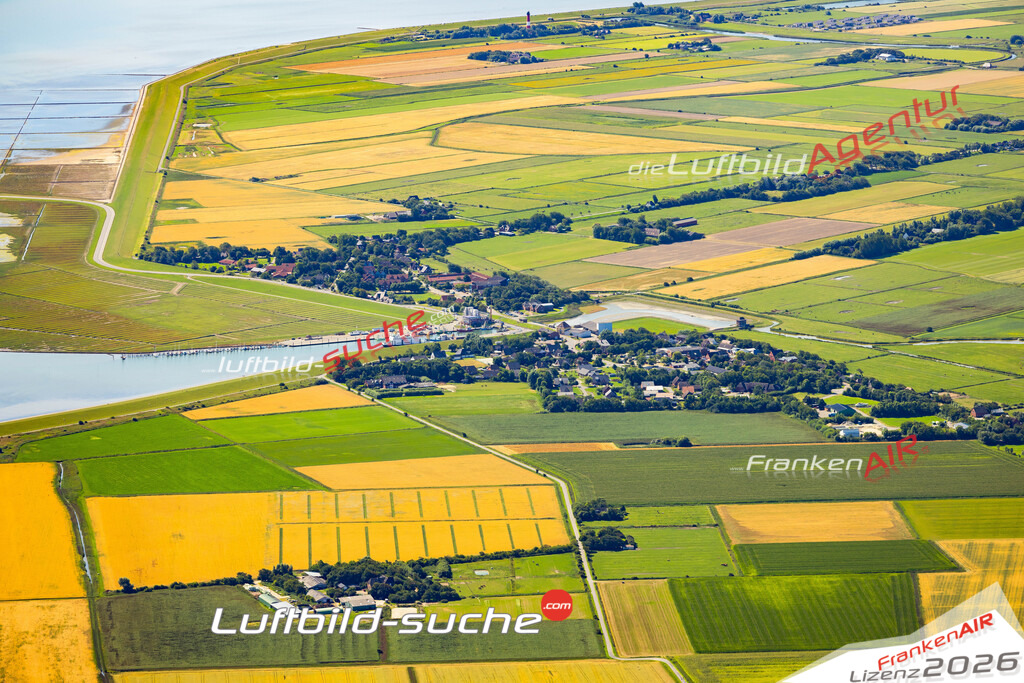Die Luftaufnahme Tammensiel - Pellworm wurde 2022 vom Flugzeug aus (keine Drohne) erstellt. Hohe Auflösung -für große Poster und Wandbilder geeignet - Garantiert!