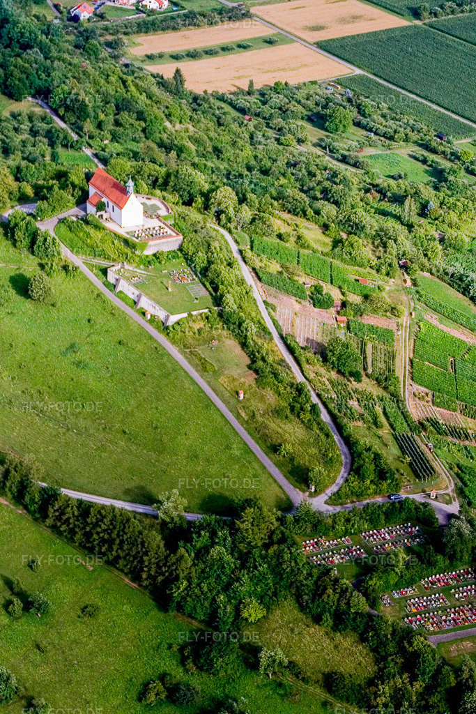 Luftbild: Kapelle Wurmlinger Kapelle - St. Remigius Kapelle im Ortsteil Hirschau in Tübingen im Bundesland Baden-Württemberg in Deutschland. Foto: IMG_12303.jpg vom 02.08.2008 durch Werner Riehm/FLY-FOTO.de