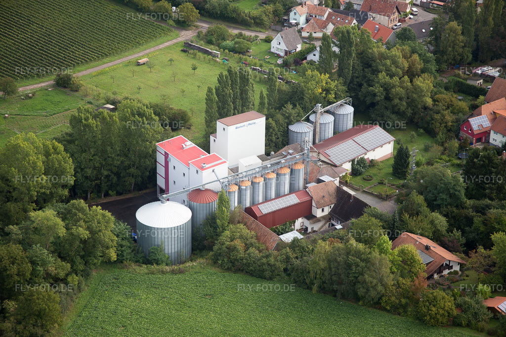 Luftbild: Ludwigsmühle im Ortsteil Ingenheim in Billigheim-Ingenheim im Bundesland Rheinland-Pfalz in Deutschland. Foto: IMG_072716.jpg vom 19.09.2014 durch Werner Riehm/FLY-FOTO.de