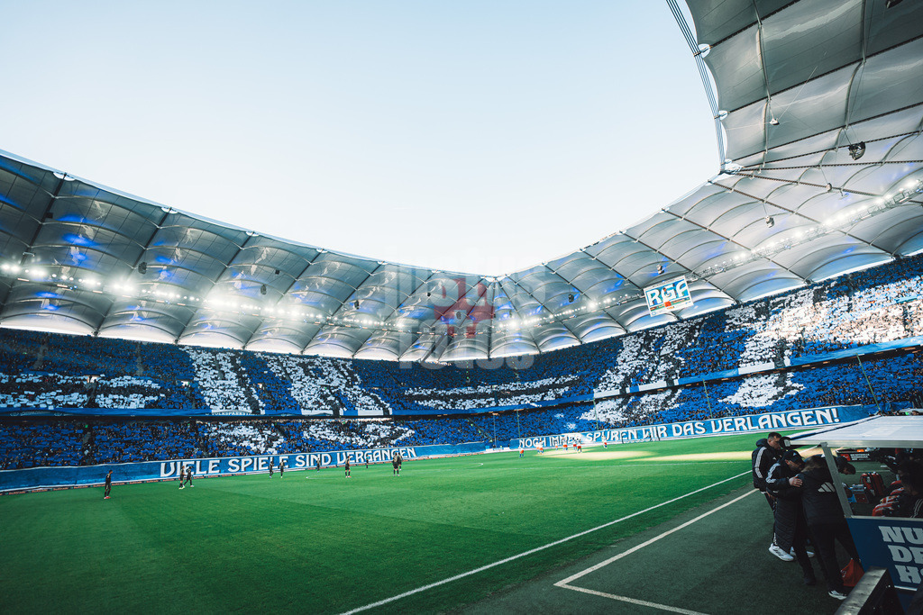 Fußball | Männer | Saison 2025/2026 | 1. Fußball-Bundesliga | 22. Spieltag | Hamburger SV vs. 1. FC Union Berlin | 14.02.2026 | Choreo der HSV Fans Viele Spiele Sind Vergangen Noch Immer Spüren Wir das Verlangen 1887 Bundesligaspiel