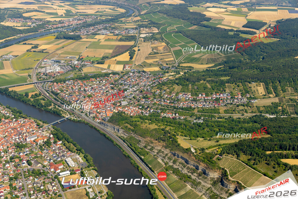 Das Luftbild zeigt : Markt Retzbach Zellingen - Die Luftaufnahme wurde 2023 vom UL-Flugzeug aus erstellt ( keine Drohne ) - Hochauflösende Luftaufnahme - Für grossformatige Ausdrucke geeignet. Die Geschenkidee !Mit Lizenz und Bildrechte bestellbar