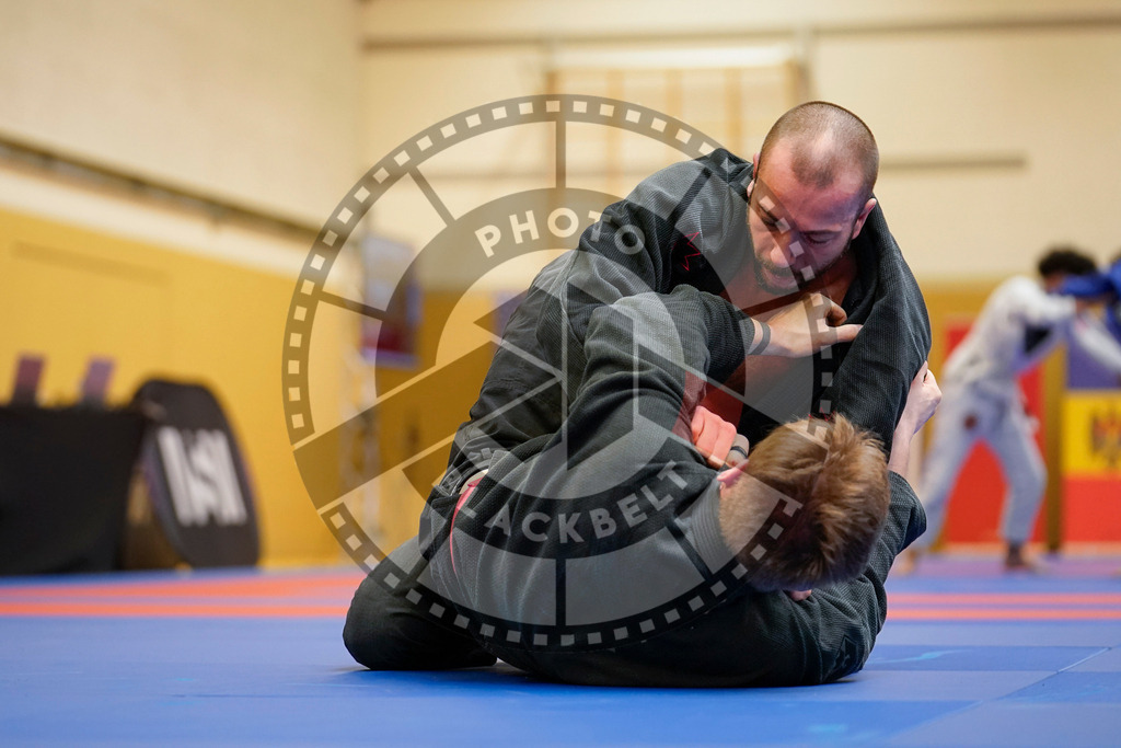20240203PBB06411 | Fighters compete during the Brazilian Jiu-Jitsu Championship of the AJP Tour in Maintal by Frankfurt am Main, Germany, on February 2, 2024.