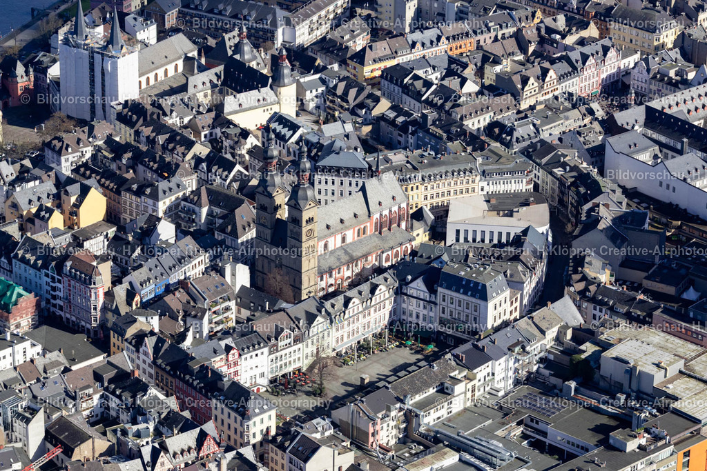 Luftbilder Koblenz-9951 | Luftbildfotografie Altstadtbereich und Innenstadtzentrum an der Marktstraße in Koblenz im Bundesland Rheinland-Pfalz, Deutschland - Realisiert mit Pictrs.com