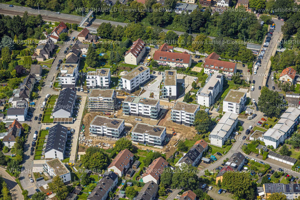 Bochum230801981 | Luftbild, Ruhr-Universität Bochum, Baustelle und Neubau Quartier Lennershof, Zum Schebbruch, Querenburg, Bochum, Ruhrgebiet, Nordrhein-Westfalen, Deutschland